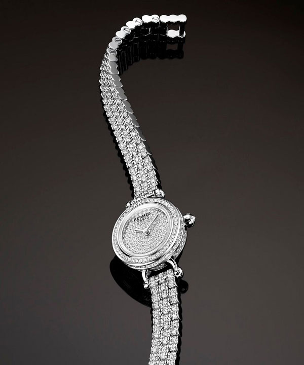 diamonds dial copy Hermes Faubourg Joaillerie watch