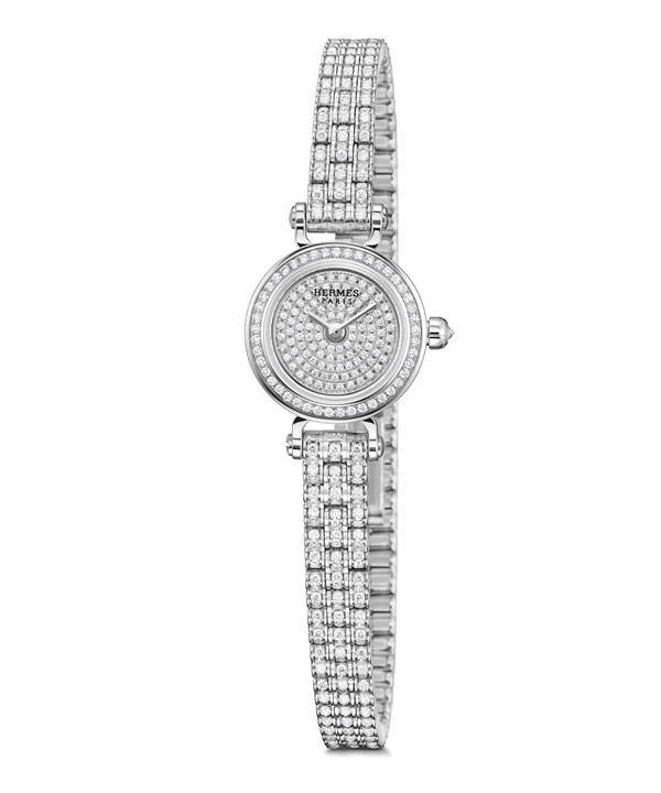 replica white gold case Hermes Faubourg Joaillerie watch